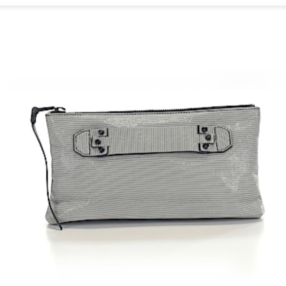 SHE + LO Next Chapter Leather Striped Clutch - Picture 2 of 9